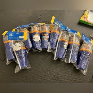 9 Illinois collegiate football mascot tumblers cups with straw